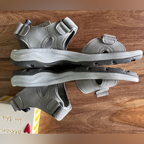 Khombu Women’s Outdoor Water Sandals SZ 9M Light Gray Blue Velcro straps hiking - Picture 8 of 13